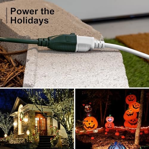 GE Outdoor Extension Cord Waterproof, Heavy Duty Extension Cord, 16AWG, 20 Ft (Pack of 6) - Image 6