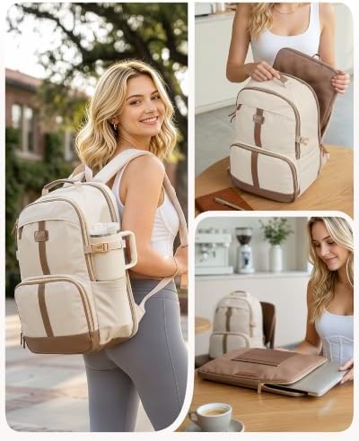 MATEIN HER 2 in 1 Womens Laptop Backpack and Detachable Laptop Sleeve - Image 2