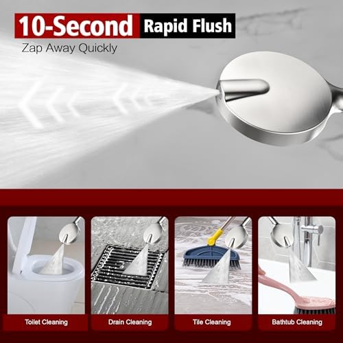 SUMERAIN Rain Shower System with High Flow Tub Spout, Brushed Nickel - Image 7