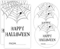 Happy Halloween Tag - Spider Theme -20 Round & 20 Tag Shaped Self-Adhesive Labels for Party Gifts, Packaging Bags, Envelope Sealing - Party Supplies for Halloween Decoration -A07 by Nuckxy
