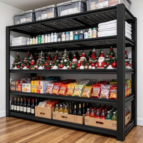 5T 62“ W x 24” D x 84" H Heavy-Duty Garage Shelving, Metal Shelving, 6000LBS Storage Shelves, Adjustable Metal Shelves for Storage, Industrial Garage Shelves for Warehouses and Basements*3 - Image 7