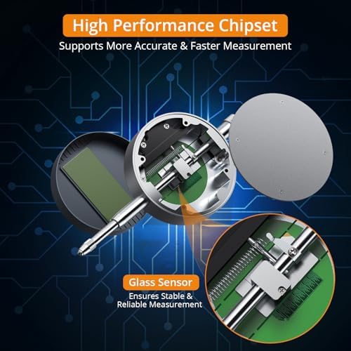 Neoteck 0-12.7mm/0.5" Digital Dial Indicator 0.01mm/0.0005" with Resolution - Image 2