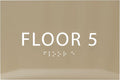 6" X4" Floor 5 Sign by ADACentralSigns