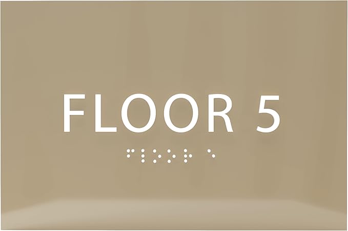 6" X4" Floor 5 Sign by ADACentralSigns
