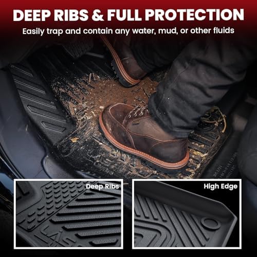 LASFIT Floor Mats for Rivian R1S 2022-2024, with Cargo & Backrest Mats - Image 4