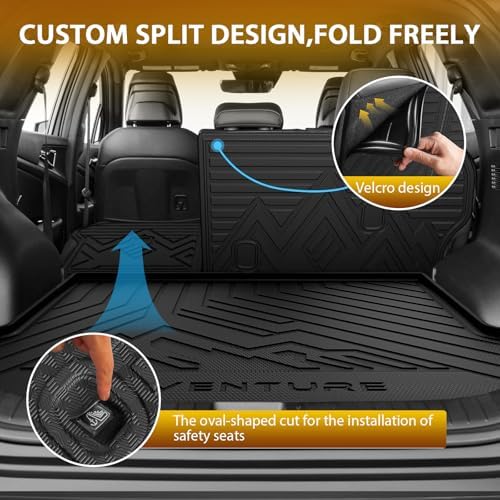 Powerty Floor Mats for Kia Sportage Hybrid (Not for PHEV) 2023-2026, All Weather 3D TPE Anti-Slip Trunk Cargo Liner Seat Back Covers Protectors Full Set Car Accessories - Image 3