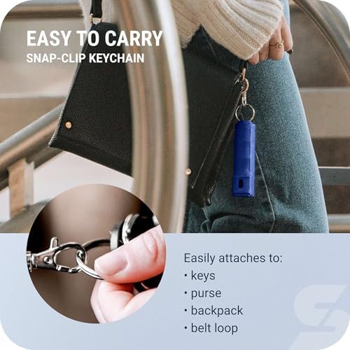 SABRE Pepper Spray with Fast Flip-Top Safety & Snap‑Clip Keychain for Self Defense - Maximum Police Strength OC with UV Marking Dye, 10‑Sec. Spray, 14-ft Range, Finger Grip, Made in USA, 0.54 fl oz - Image 5