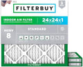 Filterbuy 24x24x1 Air Filter MERV 8 Dust & Allergy Defense (3-Pack) by Filterbuy