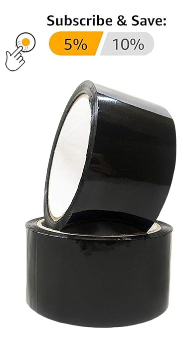 ABC Carton Sealing Tape 1.89 Inches Wide x 109.36 yd Length. 36 Rolls of Black - Image 3