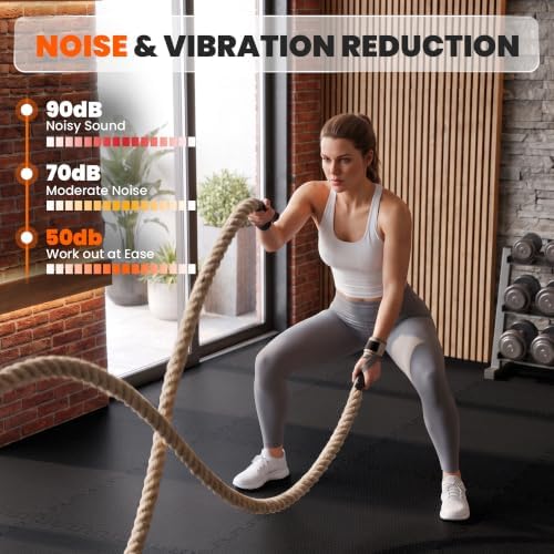 Stepwaver 0.56" Thick 96 Sq Ft Rubber-Textured Gym Flooring for Home Gym - Image 6
