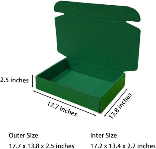 20 Pcs 17.7 x 13.8 x 2.5 inches X-Large Size Corrugated Cardboard Gift Boxes - Image 2
