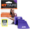 KT Tape, Original Cotton, Elastic Kinesiology Athletic Tape, 20 Count, 10” Precut Strips, Purple by KTTape
