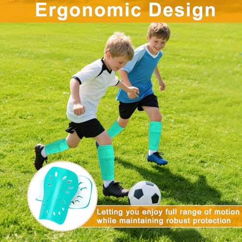 2 Pairs Shin Guards Soccer for Kids,Shin Pads Extra Lightweight Breathable Slide in Shin Guard for Football Training Match Outdoor Activities Protective Slip-in Shin Guards for Boys Girls - Image 5