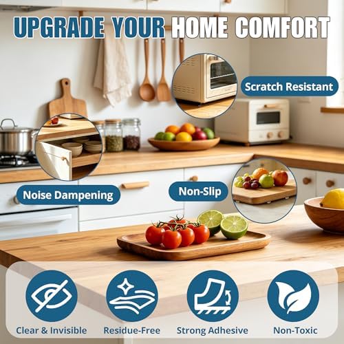 FATLODA 200PCS Cabinet Bumpers, Clear Rubber Bumpers Self Adhesive - Image 3