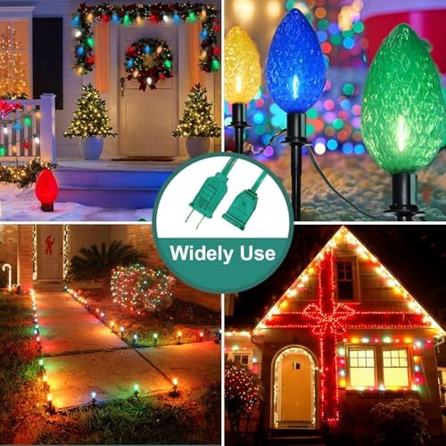 3 Pack Green Extension Cord 6 Feet 2 Prong Extension Cord for Christmas Lights Waterproof with 2 Pole Brass Straight Blades Polarized Plug, for Connect/Extend Christmas Light Indoor Outdoor (18Ft) - Image 6
