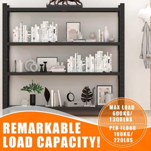 3000LBS Heavy Duty Storage Shelves,Adjustable Metal Garage Shelving Units, Industrial Shelving for Warehouse & Commercial Storage (Black, W57*D23.6*H73.2) - Image 5