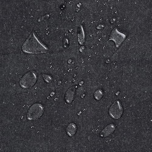 WHITEDUCK Canvas Tarp 18 oz. Heavy Duty Water Repellent UV Resistant, Rustproof Grommets, Industrial & Commercial Use Cloth Tarp (Cut Size: 10'x12', Finished Size: 9'6"x11'6", Black) - Image 3