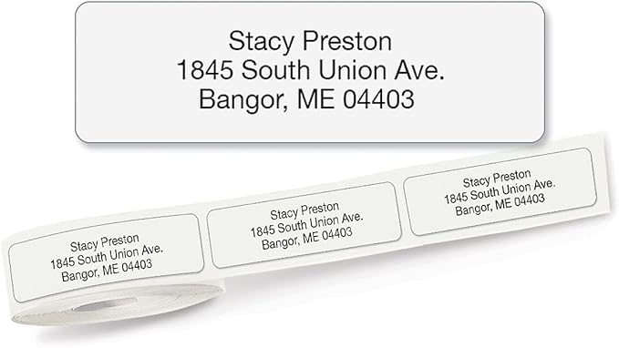 Personalized Return Address Labels, Roll of 125 Transparent Clear Self-Adhesive - Image 2