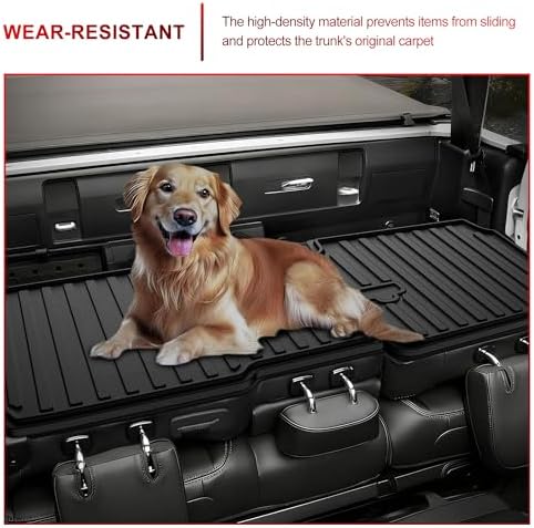 AOMSAZTO Rear Seat Back Cover Backrest Protector for Jeep Gladiator JT 2020-2025 2026 with Seatback Mat fit 2026 Gladiator Accessories 2 Pieces-with Folding Lip - Image 4