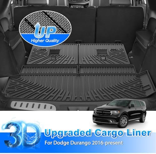 Durango Cargo Liner - Trunk Mat for Dodge Durango 6 & 7 Seats 2016-2025 2026, All Weather Cargo Mat for Durango Accessories, Heavy Duty Car Mats, Car Accessories - Image 2