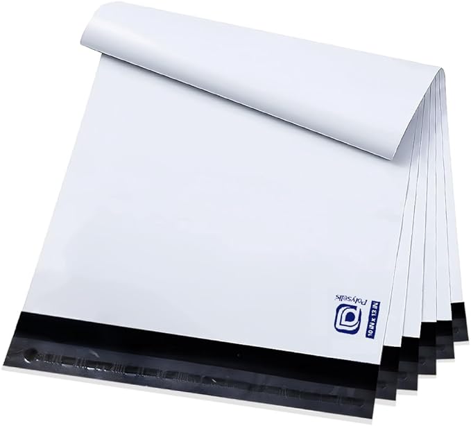 POLYSELLS 100 pcs 10x13 Inch White Poly Mailers Shipping Envelopes, Strong by POLYSELLS