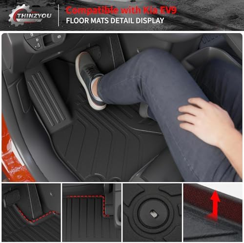 Floor Mats for 2024 2025 2026 Kia EV9 6&7 Seats Accessories - Image 3