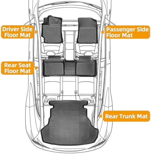 Floor Mats for Toyota Camry 2012-2017, 1st & 2nd & Cargo Liner - Image 6