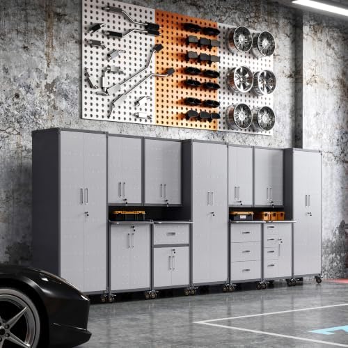 11-Piece Garage Storage Cabinets System Heavy Duty Workshop Set - Image 3