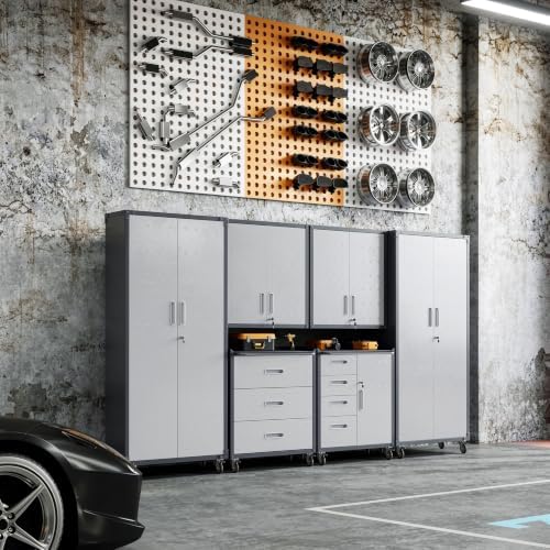 6-Piece Garage Storage Cabinets System Heavy Duty Workshop Set - Image 3