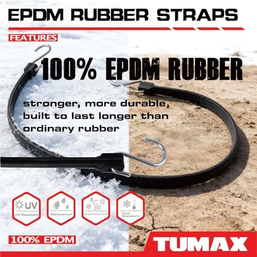 30PCS EPDM Bungee Cords S Hooks 21in Heavy Duty Tarp Straps - Image 4