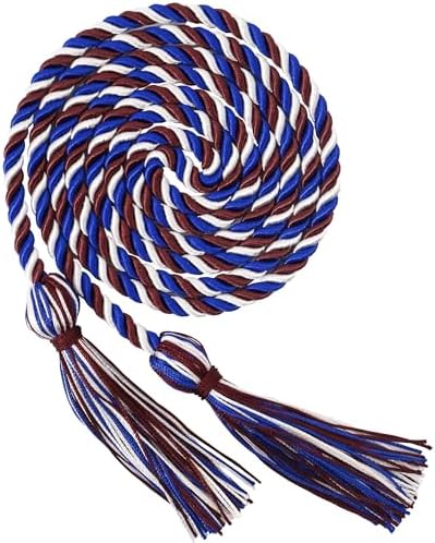 GraduationMall Graduation Honor Cord 68" MaroonRoyalWhite by GraduationMall%C2%AE