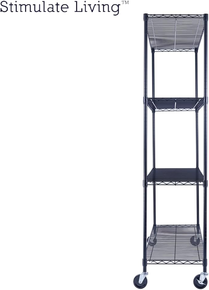 60"x18"x72" Prime Heavy Duty Black 4-Tier Wire Shelving NSF 3200 LBS MAX - Image 9