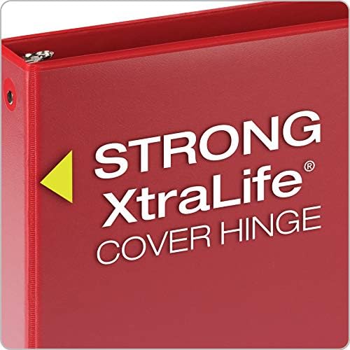 Cardinal 3 Ring Binders, Round Rings, Holds 350 Sheets, ClearVue Presentation View, Non-Stick, Assorted Colors (79550), 1.5 Inch (Pack of 4) - Image 3