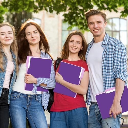 SUNEE File Folders, 120 Pack Manilla Folders 8.5 x 11, 1/3 Cut Tab for Easy Labeling and Organization, Durable Standard Paper for Home, Office, School Filing, Purple - Image 7