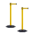 CCW Series WBB-200 Set of 2 Outdoor Safety Rubber Base Stanchion Retractable by Crowd+Control+Warehouse