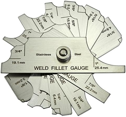RIVERWELD 7 Piece Fillet Weld Set Gage MG-11 Rl Gauge Depth Gauges by RIVERWELD