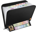 Sooez 13 Pocket Accordion File Organizer, Zipper Expanding File Folder A4 by Sooez