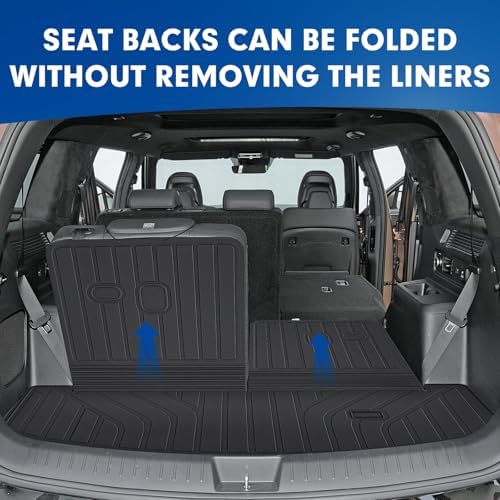 Mixsuper Cargo Liner for Hyundai Santa FE 2024-2026, Trunk Mat with Backrest Mat TPE All Weather Rear Cargo Mat Back Seat Protector Non-Slip Waterproof Accessories - Image 7