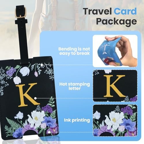 2 Pack PU Leather Privacy Luggage Tags, Double-Layer Hidden ID - Image 4