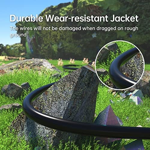 PlugSaf 16 Gauge 50 FT Black Outdoor Extension Cord Waterproof - Image 6