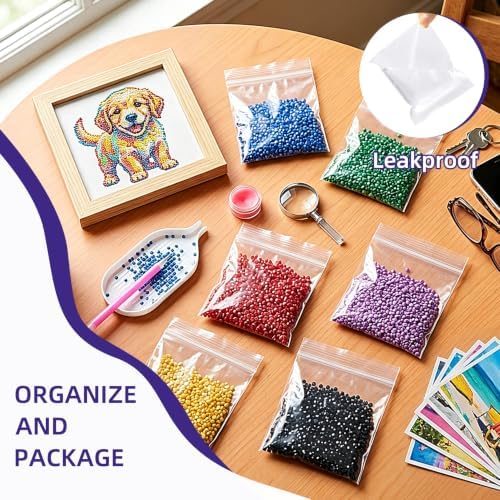 Yotelab Small Plastic Zip Bags, 4x4 In Clear Resealable Jewelry Bags 200Pcs - Image 3