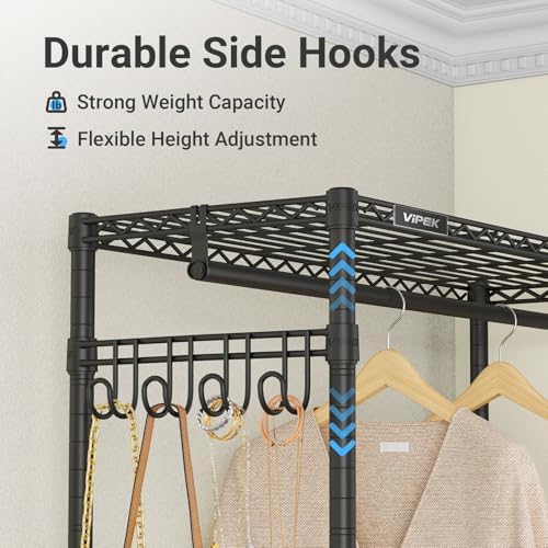 VIPEK R3 Plus Rolling Clothes Rack Heavy Duty Closet for Hanging Clothes - Image 4
