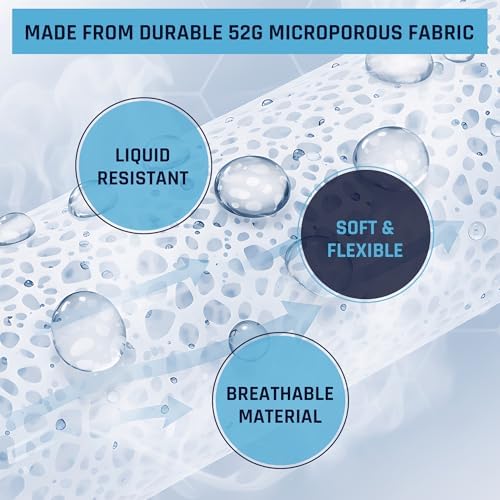 Microporous Disposable Coveralls, Protective Suit with Elastic Wrists & Ankles, Optional Hood & Boots - Image 4