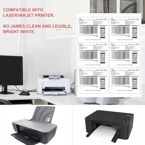 LLIKED 3-1/3"x4 Bulk Matte Sticker Labels 3000 Labels 500 Sheets - Image 5