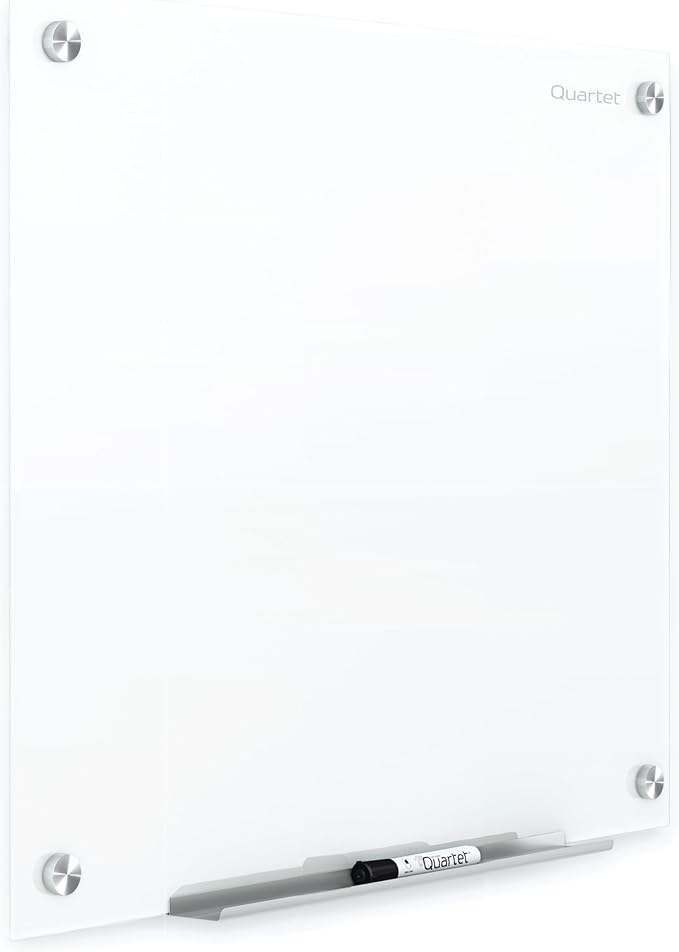 Quartet Dry Erase Board, Magnetic Whiteboard 48" x 48", Glass Board by Quartet