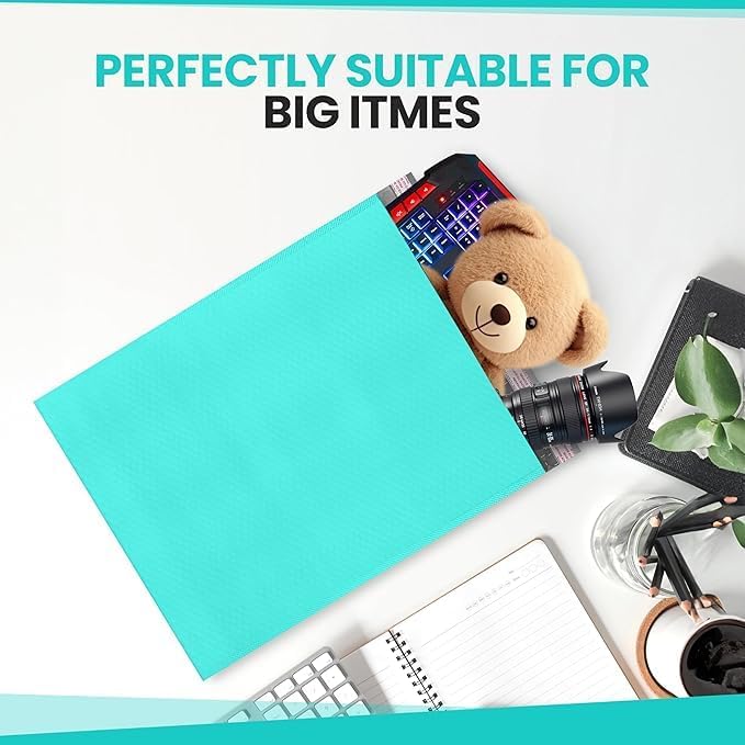 Teal 14.25x20 Inch Poly Bubble Mailers #7 | Self Seal Large Padded Envelopes | - Image 5