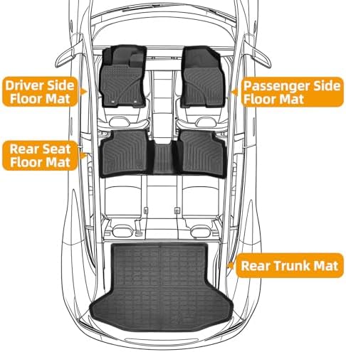 Floor Mats for Toyota Prius 2004-2007-2009, Custom Fit for 2nd Gen Prius - Image 6