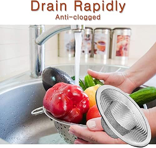 Heavy Duty Stainless Steel Slop Basket Filter Trap Mesh Metal Sink Strainer Perfect for Kitchen Sink/Bathroom Bathtub Wash Basin Floor Drain Balcony Drain Hole Utility (2.75" 100pcs) - Image 5