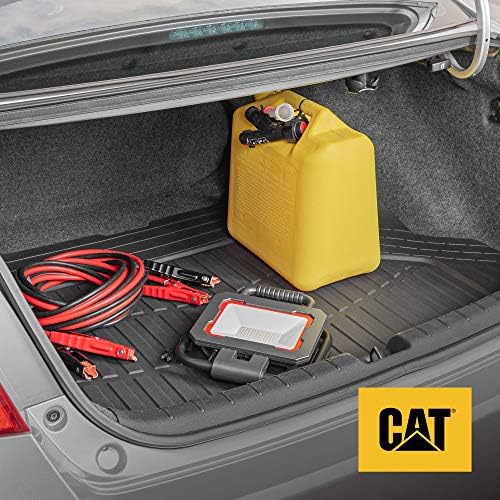 Cat® ToughRide Heavy Duty Automotive Rubber Cargo Liner Trunk Floor Mat, Odorless All Weather Protection, Trimmable to Fit Most Vehicles Car Truck Van SUV, Black, 53" x 36.25"in - Image 3
