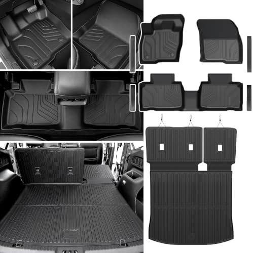Floor Mats for Ford Edge 2015-2025, with Cargo Mat Backrest Mats by JOULARISE